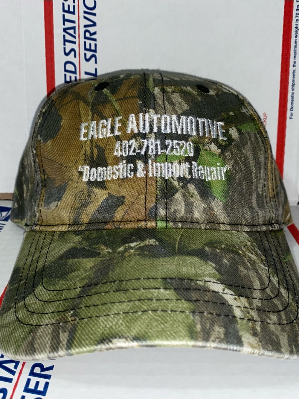 Eagle Automotive Camo Baseball Cap camouflage dad hat vintage retro auto car co.